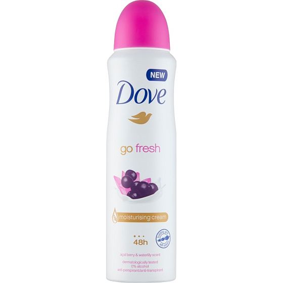 Dove Go Fresh Acai Berry & Water Lily Antitranspirant Deodorant Spray mit 48-Stunden-Wirkung für Frauen 150 ml