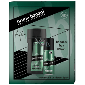Bruno Banani Made Deodorant Spray 150 ml + Duschgel 250 ml, Kosmetikset für Männer