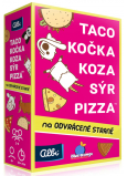 Albi Taco, Katze, Ziege, Käse, Pizza auf der Rückseite eines Kartenspiels empfohlen ab 8 Jahren