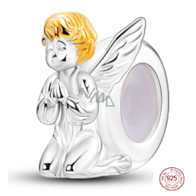 Charme Sterling Silber 925 Betender Engel Perle auf Armband Symbol