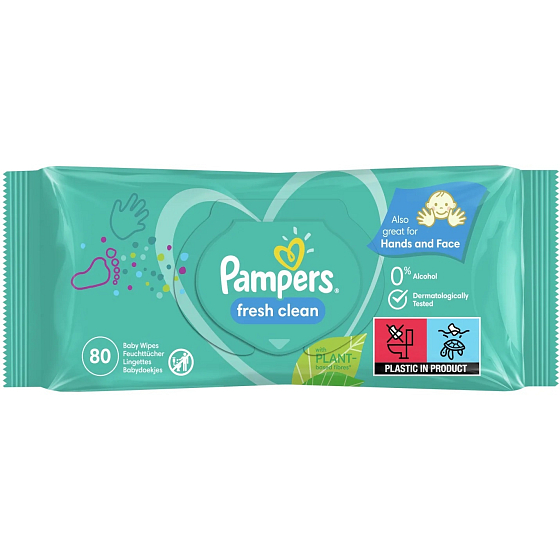 Pampers Fresh Clean Feuchtigkeits-Reinigungstücher für Kinder 80 Stück