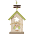 Grünes hängendes Holzhaus 15 cm