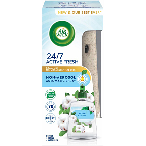 Air Wick Active Fresh Frische Baumwolle automatischer Raumerfrischer + Nachfüllung auf Wasserbasis 228 ml