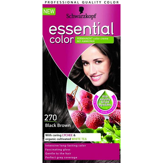 Schwarzkopf Essential Color lang anhaltende Haarfarbe 270 Schwarzbraun