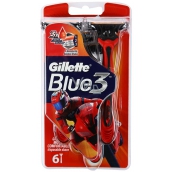 Gillette Blue 3 Special Edition Rasierer rot 3 Klingen für Herren 6 Stück