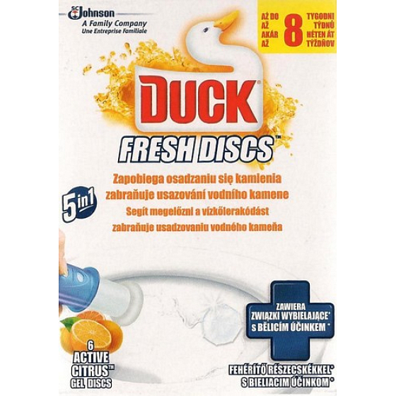 Duck Fresh Discs Active Citrus WC-Gel für hygienische Sauberkeit und Frische der Toilette 36 ml