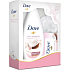 Dove Kokosmilch und Jasminblüten Duschgel 250 ml + Toilettenseife 100 g + Waschlappen, Kosmetikset