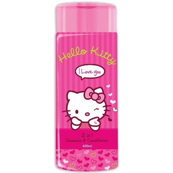 Hello Kitty Duft von Himbeer 2in1 Shampoo mit Conditioner für Kinder 400 ml