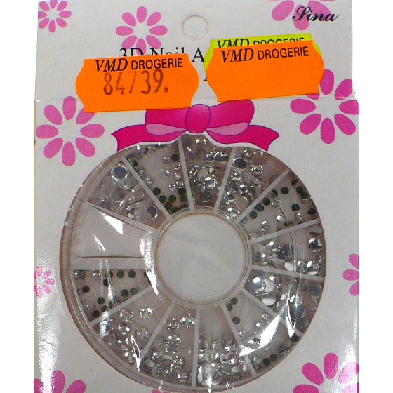 Professionelle Nageldekorationen Strasssteine Silber Mix 1 Packung