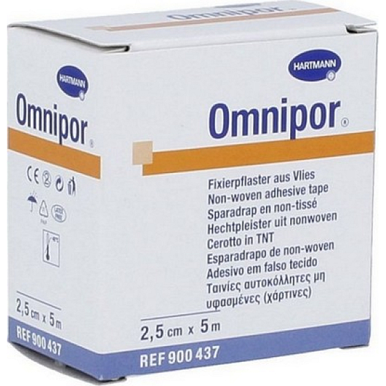 Hartmann Omnipor Vlies-Fixierpflaster 2,5 cm x 5 m 1 Stück