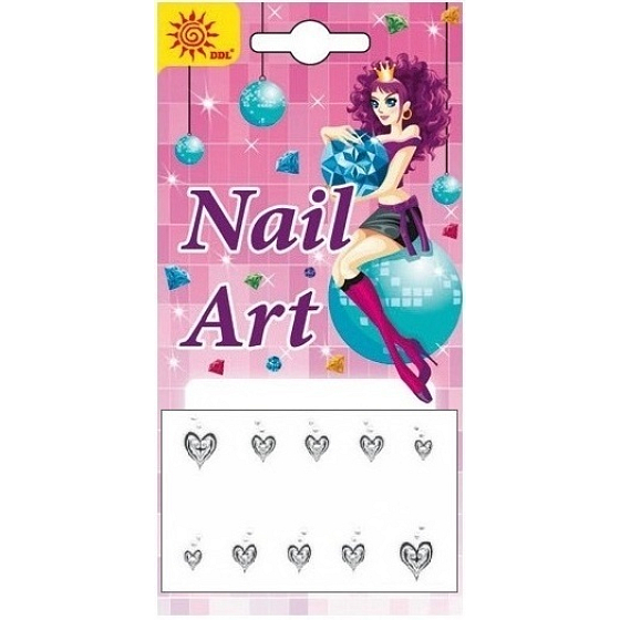 Selbstklebende Nageldekorationen schwarz 05 16 x 8 cm 1280
