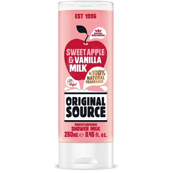Original Source Feuchtigkeitsspendendes Duschgel mit Apfel- und Vanillemilch 250 ml