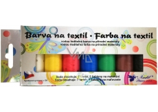 Kreativ Color Colors für Textilien - leichtes Material, Perlenset mit 7 Farben 20 g + 2 Schablonen 6,5 x 2 cm