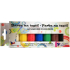 Kreativ Color Colors für Textilien - leichtes Material, Perlenset mit 7 Farben 20 g + 2 Schablonen 6,5 x 2 cm