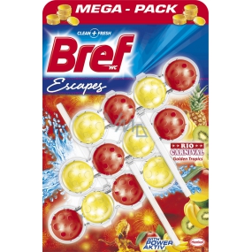 Bref Escapes Power Active 4 Formel Rio Karneval Golden Tropics WC-Block 3 x 50 g