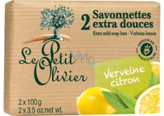 Le Petit Olivier Eisenkraut und Zitronen extra milde Seife mit natürlichen Extrakten 2 x 100 g