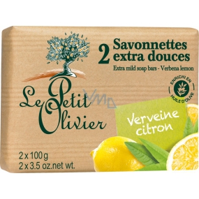 Le Petit Olivier Eisenkraut und Zitronen extra milde Seife mit natürlichen Extrakten 2 x 100 g