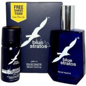 Blue Stratos Eau de Toilette 100 ml + Rasierschaum 45 ml, Kosmetikset für Männer