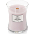 WoodWick Wild Violet - Wildviolett-Duftkerze mit Holzdocht und Deckelglas Medium 275 g