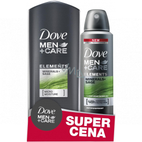 Dove Men + Care Elements Mineralien & Salbei Duschgel 250 ml + Deodorant Spray für Männer 150 ml, Duopack