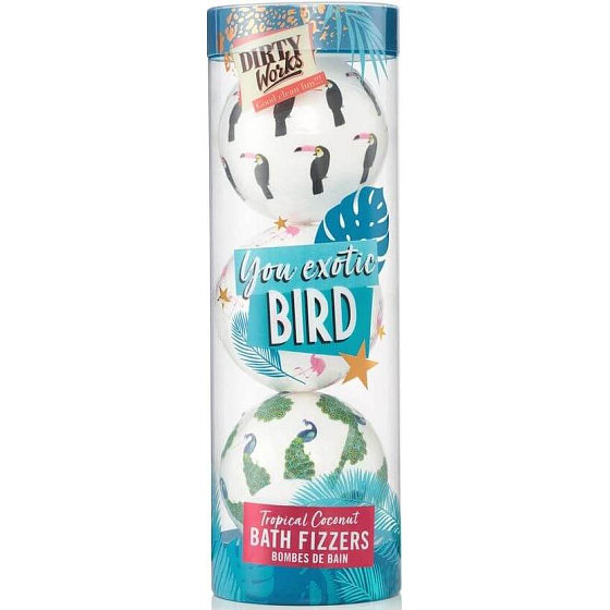 Dirty Works Exotic Bird funkelnde Badebombe 3 x 80 g, Kosmetikset