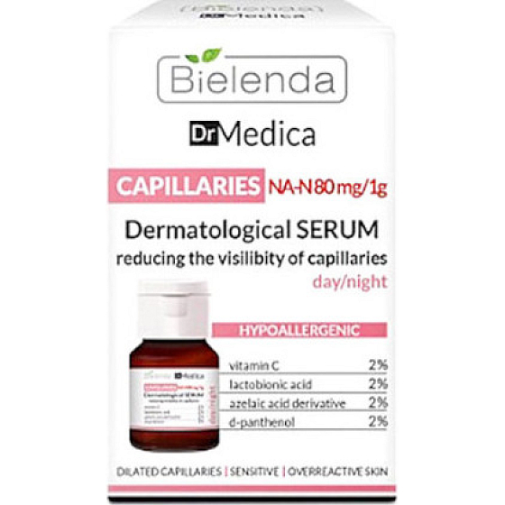 Bielenda Dr. Medica Capillaries dermatologisches Gesichtsserum für gerötete Haut Tag/Nacht 30 ml