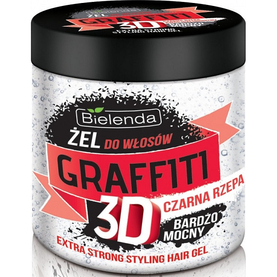 Bielenda Graffiti 3D Extra Strong Schwarze Rübe Haargel 250 g