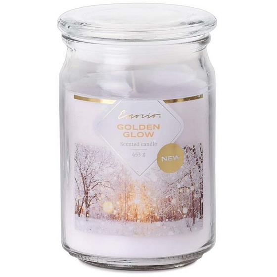 Emocio Golden Glow Duftkerze Glas mit Glasdeckel 453 g 93 x 142 mm