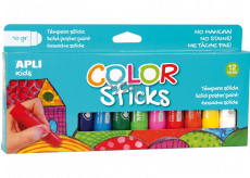 Apli Color Sticks Temperafarben Trockenmischung 12 x 10 g, Set