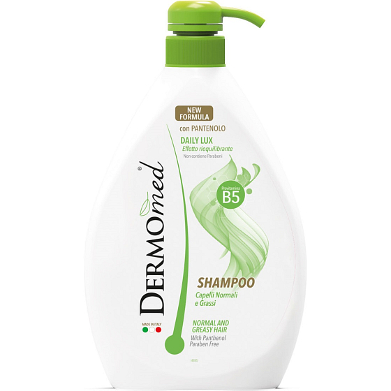 Dermomed Daily Lux Shampoo mit Panthenol für normales bis fettiges Haar Spender 1 l