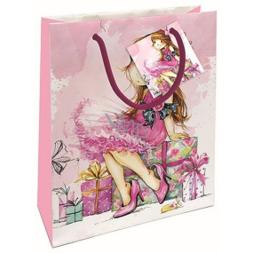 Nekupto Geschenkpapier Tasche 23 x 18 x 10 cm Prinzessin mit Geschenken