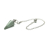 Avanturin grünes Pendel Naturstein 3,5 cm + Kette mit Kugel 18 cm, Glücksstein