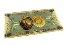 Talisman Gold Kunststoff-Banknote 100 Bitcoin