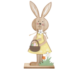 Kaninchen im gelben Kleid auf dem Ständer 31 cm