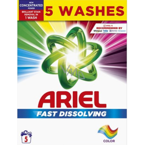 Ariel Fast Dissolving Color Waschpulver für Buntwäsche 5 Dosen 275 g