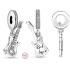 Charm Sterling Silber 925 E-Gitarre Anhänger Armband Interessen