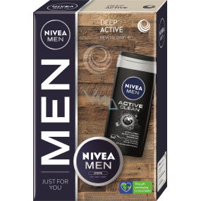 Nivea Men Deep Active Creme 75 ml + Active Clean Duschgel 250 ml, Kosmetikset für Männer