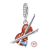 Charme Sterling Silber 925 Violine, Anhänger am Armband Interessen