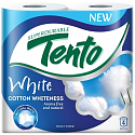 Das Toilettenpapier Cotton Whiteness weiß 2-lagig 156 reißt 4 Stück
