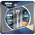 Gillette Fusion ProGlide Uhrwerk + Ersatzkopf 1 Stück + Gel 200 ml + Balsam 50 ml, Kosmetikset, für Männer