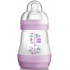 Ich habe eine Anti-Colic Anti-Kolik Babyflasche zum Füttern, mit weichem Silikonsauger in verschiedenen Farben, 0+ Monate, 160 ml.