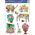 Fensterfolie ohne Kleber Gartenwagen mit Blumen 42 x 30 cm