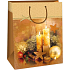 Ditipo Geschenk Papiertüte 32,4 x 10,2 x 44,5 cm beige 2 Kolbenkerzen