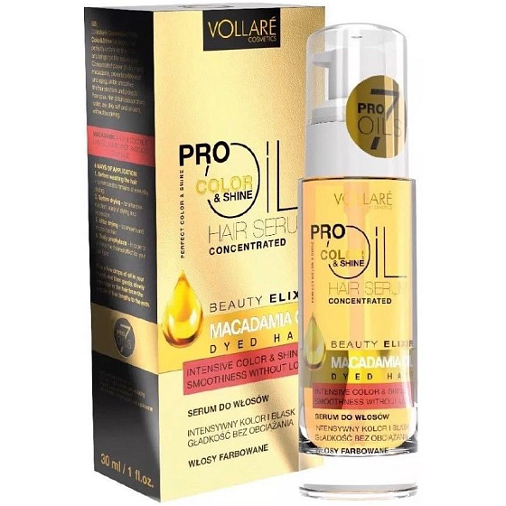 Vollaré Cosmetics PROils Color & Shine Intensive Farbe und maximales Haarglanzölserum für gefärbtes Haar 30 ml