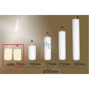 Lima Kerze Elfenbein Zylinder 50 x 70 mm 2 Stück