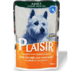 Plaisir Dog Hühnchenstücke mit Gemüse Komplettfutter für erwachsene Hunde Tasche 100 g