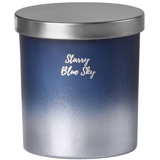 Emocio Starry Blue Sky - Duftkerze Sternenhimmel Blau Glas mit Metalldeckel 80 x 90 mm
