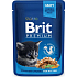 Brit Premium Hühnerstücke in Sauce Alleinfuttermittel für Kätzchen Tasche 100 g