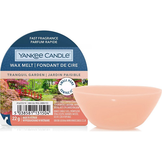 Yankee Candle Tranquil Garden - Silent Garden duftendes Wachs für Aromatherapie 22 g