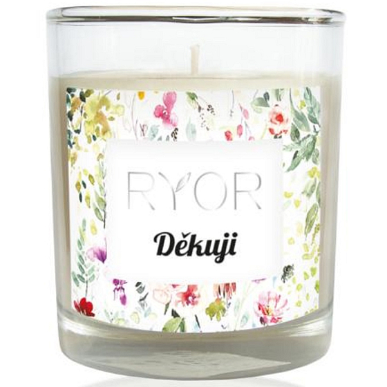 Ryor Thank you Soja-Duftkerze klein brennt bis zu 18 Stunden 65 g